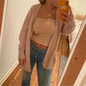 360 Cashmere Blush Pink Cashmere Cardigan